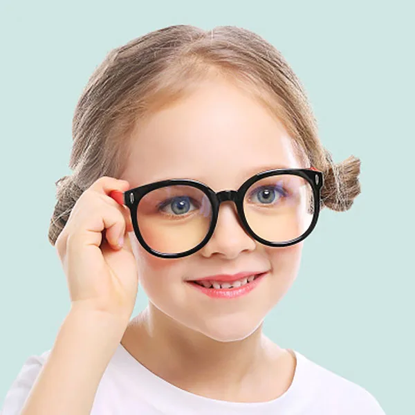 

anti radiation blue light blocking Soft Kids Glasses Fashion Children Optical Silica Gel Big Round Frame Eyeglasses