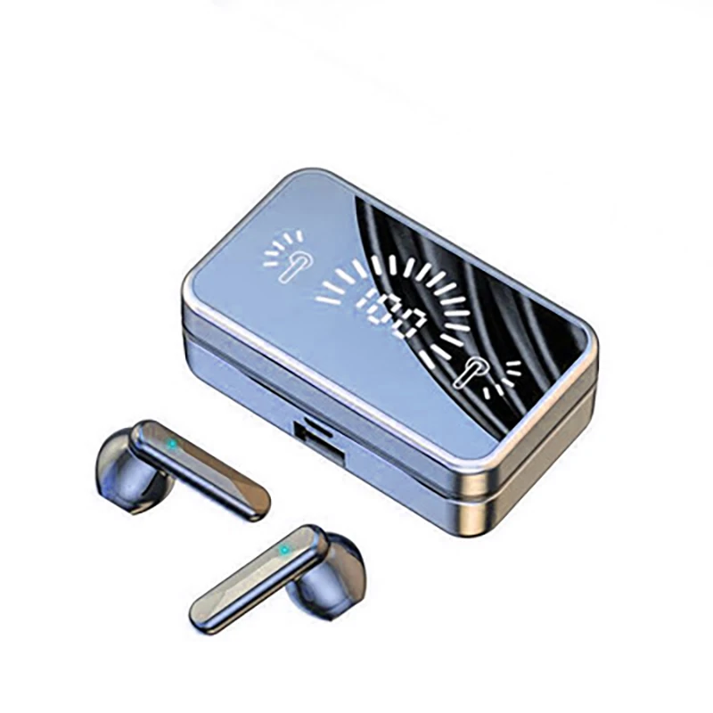 

Premium Silver Fashion Bluetooth Wireless Quick Charge Battery Case Earphone Headphone, Metal silver