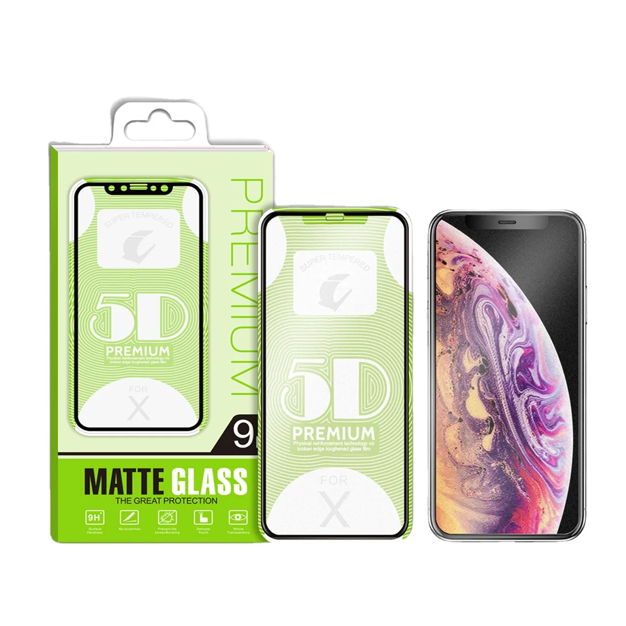 

Factory Price Mobile Matte Screen Protector Tempered Glass Anti Glare Film for iphone 11 11pro 11promax, Black