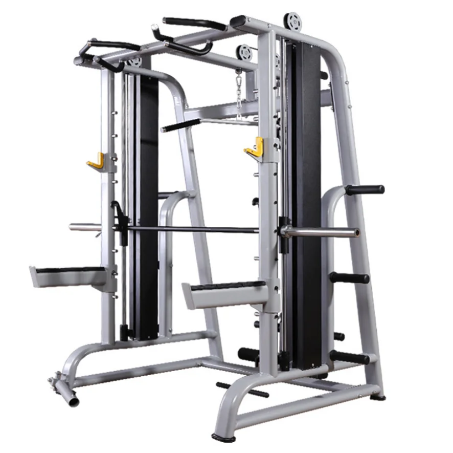 

Factory Directly Sale Cable Crossover Machine Commercial Gym Multi function Gym Equipment Smith Machine, Silver