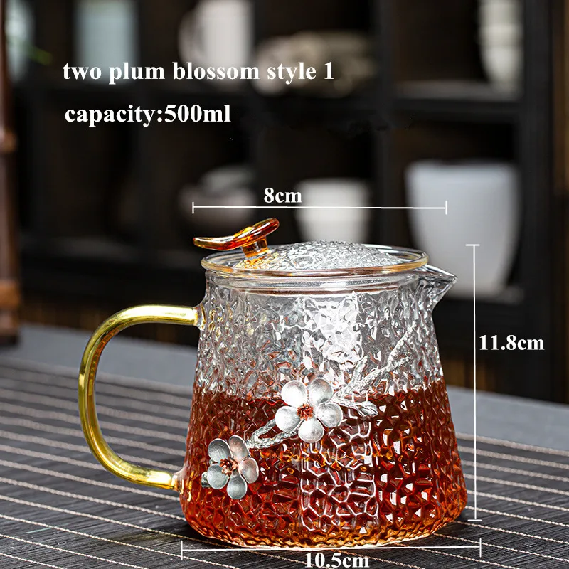 

New design handmade high transparent heat resistant borosilicate glass teapot sets pyrex glass teapot with handle, Transparent color