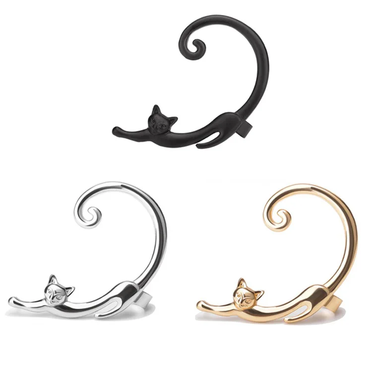 

00103-14 European and American style cute cartoon exquisite three-dimensional Small Animal Cat Earrings