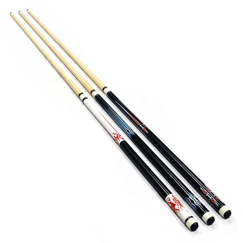 

Assorted Color Maple Wood 57" 1/2 Jointed Billiard Pool Cue Stick Factory Sell