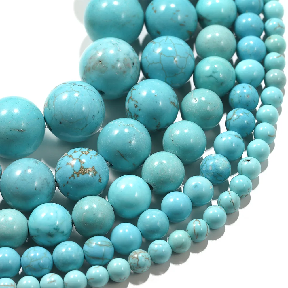 

Factory Wholesale Turquoise Beads Gemstone DIY Jewelry Natural Stone Turquoise Beads Loose Stone Beads