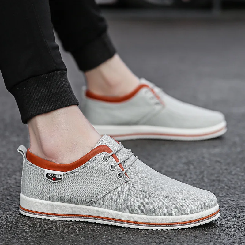 

New Selling Superior Quality Cheap Fancy Sneakers Lace-Up Canvas Board Sports Shoes For Men