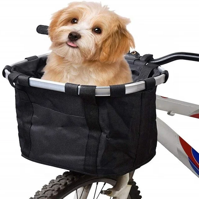 
Folding Small Pet Cat/Dog Carrier Front Bicycle Basket Quick Release Easy Install Cycling Bag Mountain bike/bicycle 