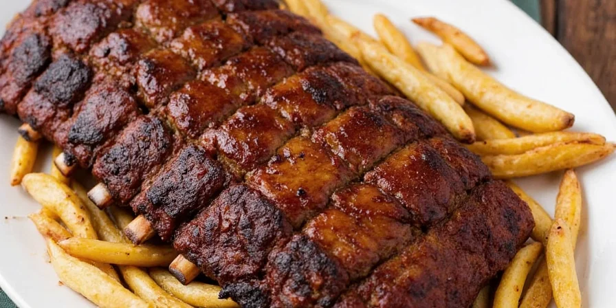 Applying a custom spice rub onto ribs before baking