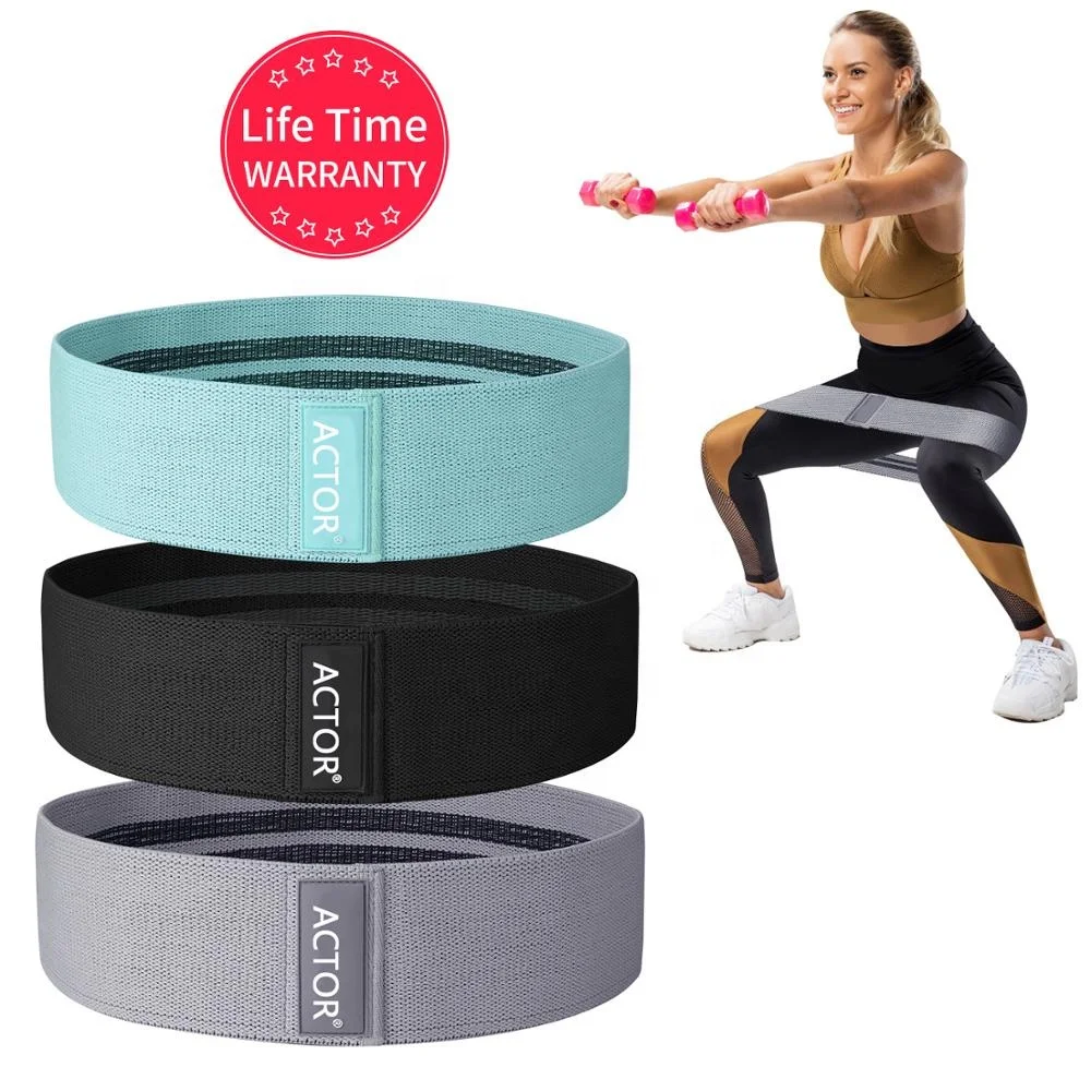 Polyester cotton and latex band for hip band work out