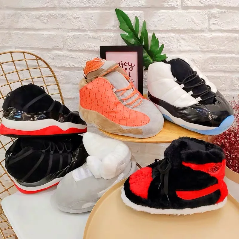 

Brand Cross Sneaker Plush Slippers For Indoor Bedroom