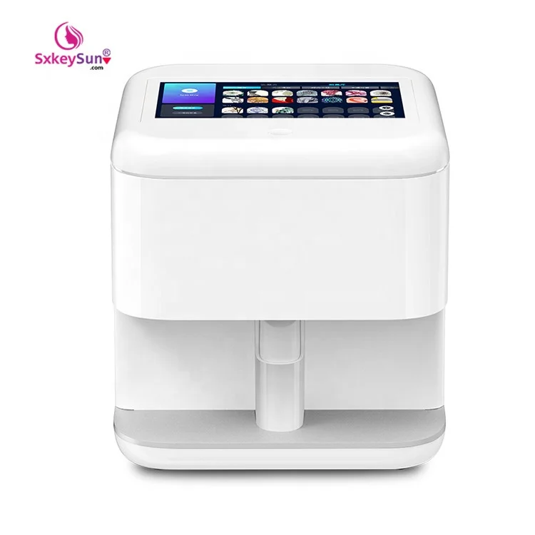 

o2 auto diy artpro digital wifi phone photo nail design sticker picture color 3d art 5 fingers printer machine of nails v6.1, White pink