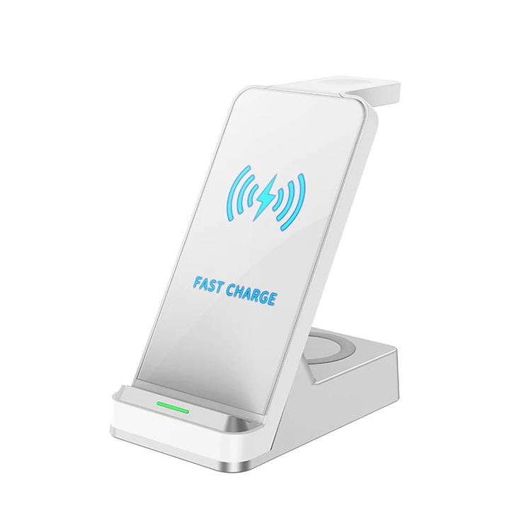 

Settpower H15 top1 15W 3 in 1 Qi Wireless Charger for Phone smart watch earphone 2022 latest design, White,black