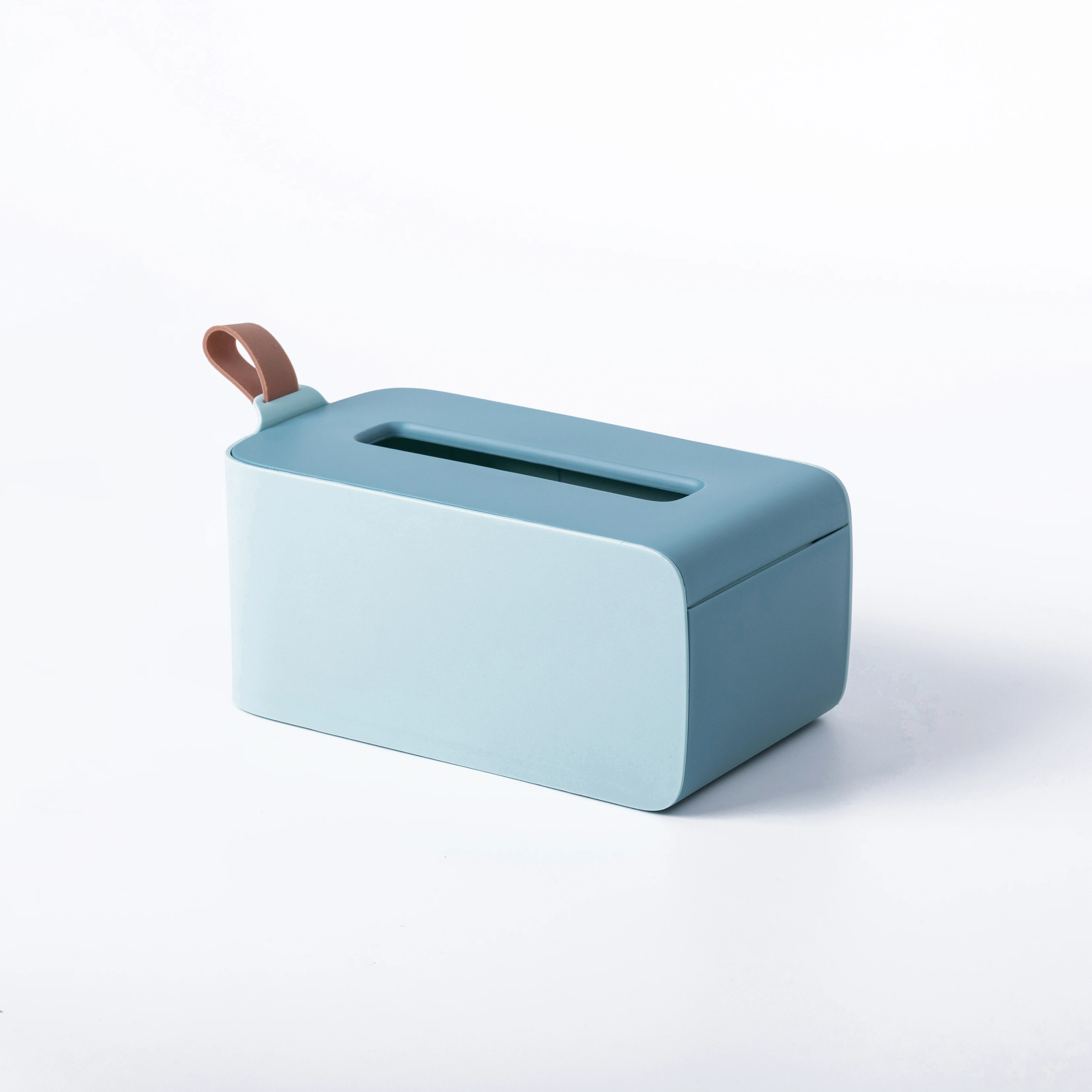 

Household Rectangle leather tissue box, facial tissue in box, White/blue/pink