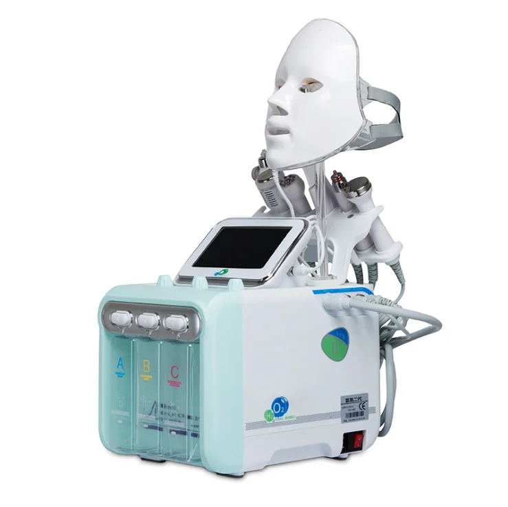 

2021 6 in 1 H2O2 Small Bubble Micro-touch Hydra Exfoliators Skin Care Beauty Facial Mask Machine with Skin Whiting
