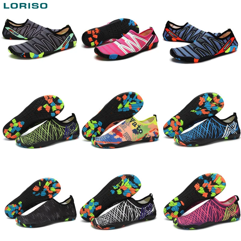 

2021 womens mens outdoor barefoot aqua socks surfing diving zapatos de agua swim beach walking wading water sports shoes, Multicolor optional