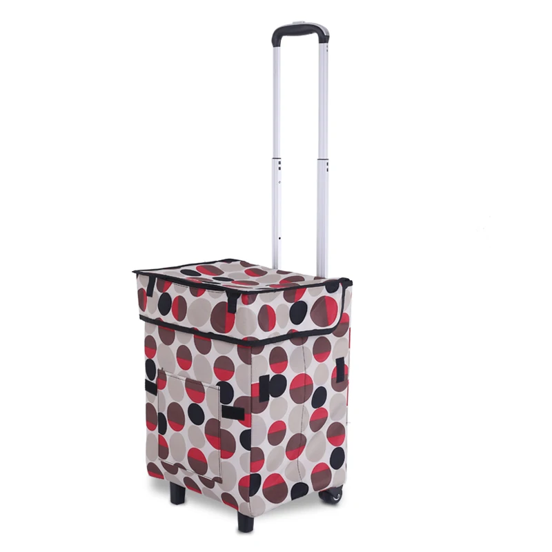 

Supermarket foldable trolley shopping bag Aluminum Lightweight Portable Collapsible Luggage Trolley Cart, Color