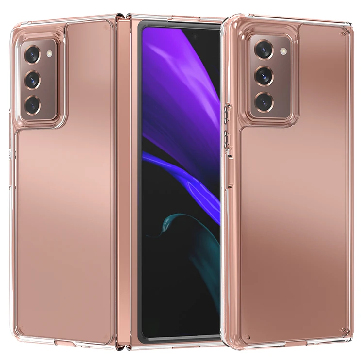 

new hot selling clear mobile case TPU bumper PC hard back cover for samsung z fold 2