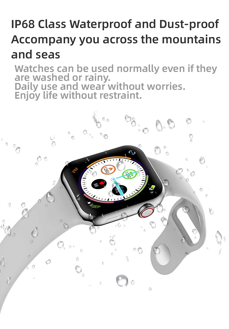 Amazon new hot sale Anti-lost Sport thin smart watch I6 iwo series Smart watch Band Fitness tracker Heart Rate Monitor T100