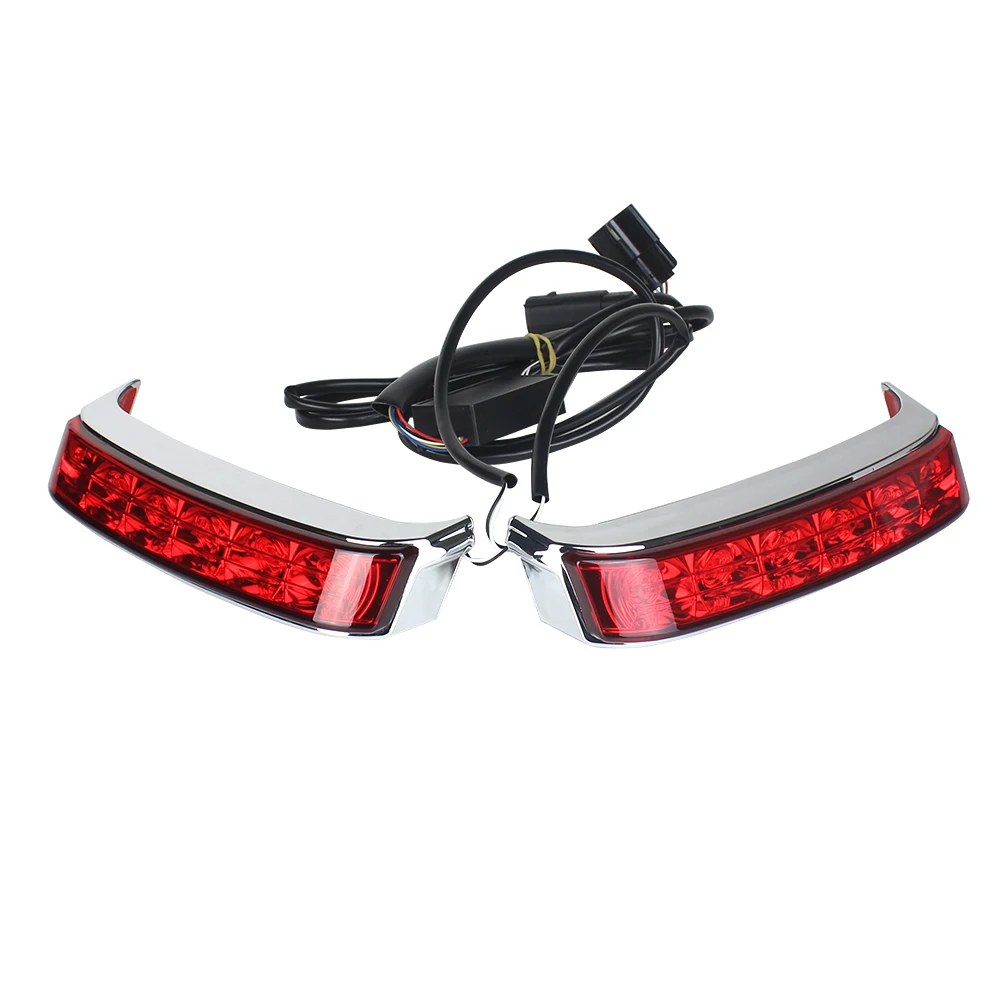Saddlebag LED Run Brake Turn Light Red Len For Motorcycle Road Glide FLHTK 2014-2020