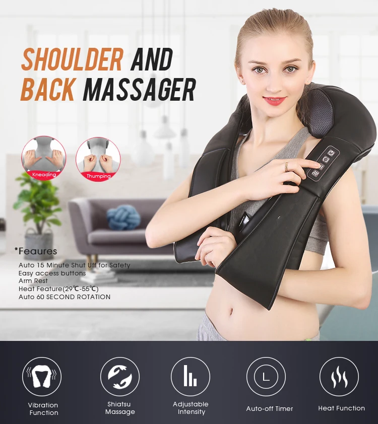 LUYAO 580A Electric Heat Shiatsu Machine Body Massagers Shiatsu Back Neck  And Shoulder Massager Of Neck Kneading With Heat - Buy LUYAO 580A Electric  Heat Shiatsu Machine Body Massagers Shiatsu Back Neck