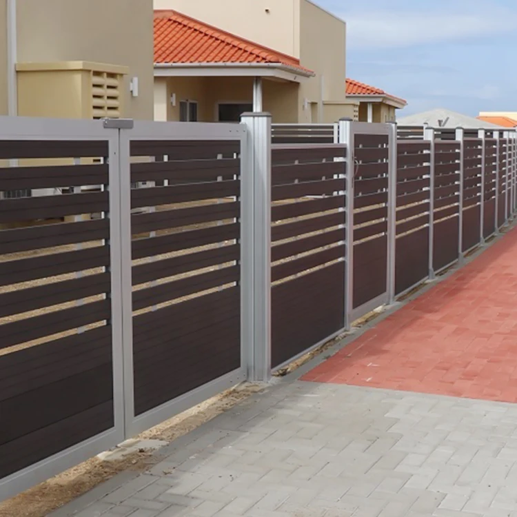 

Security Fence Commercial Powder Coated Aluminum Slat Fence Designs in USA, Customer's request