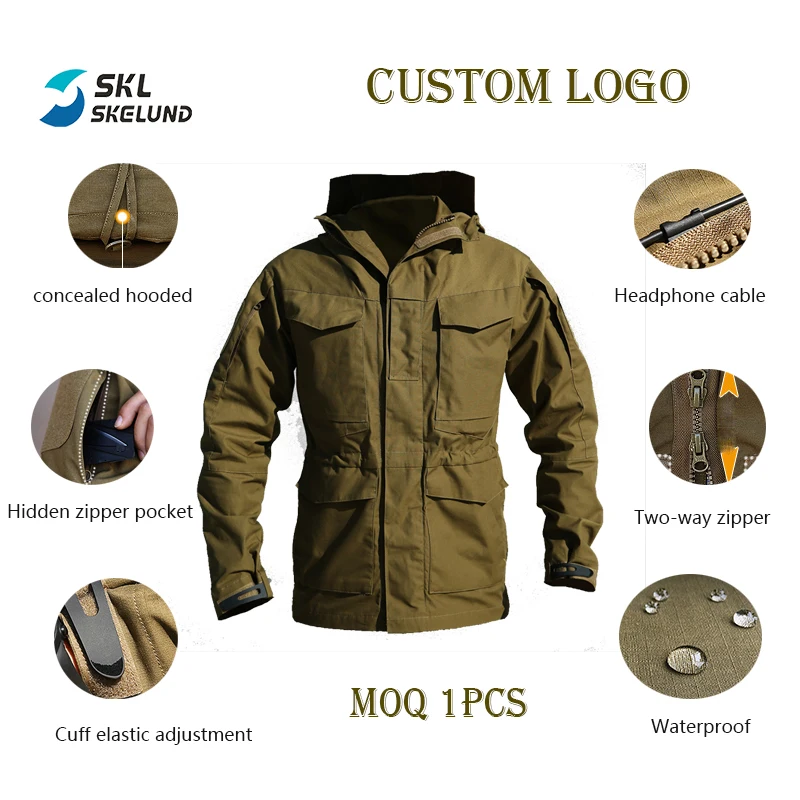 

OEM Men's Tactical Jacket Military Outdoors Windbreaker Waterproof Cargo Camouflage Parka Softshell Custom Coat M65 Field Jacket, Camo jacket