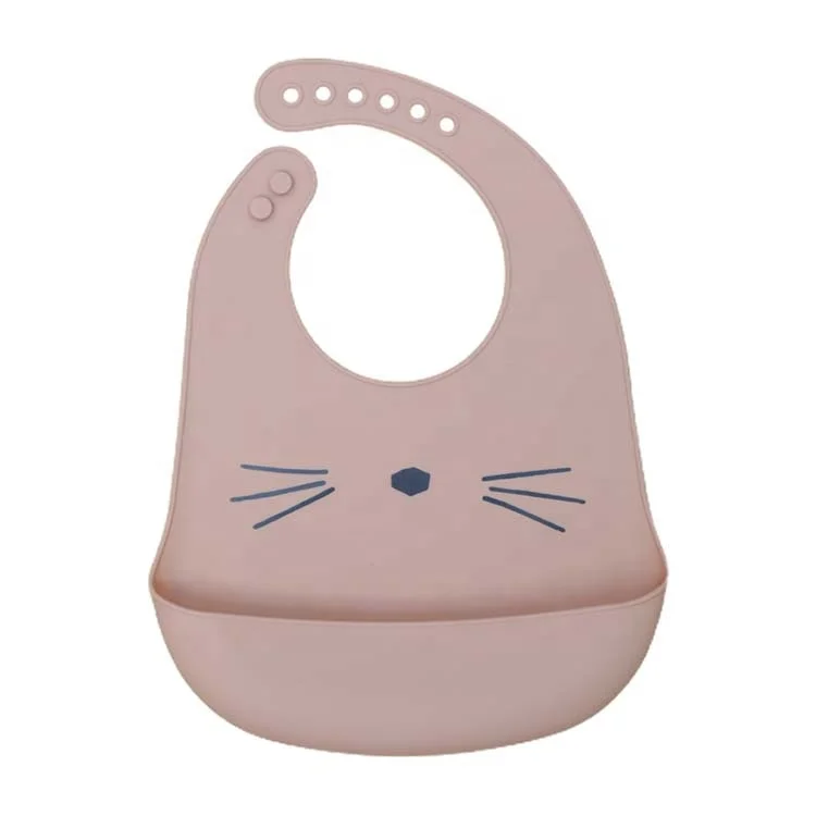 

Silicone Baby Bibs soft Cute Animal Meals Pocket Bib Waterproof Feeding popular Infant Food Saliva For Toddler, Customized color