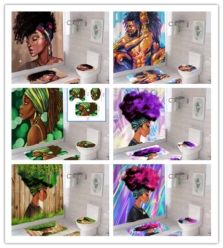 
Hot Sale Custom Design Digital Print Polyester Fabric Shower Curtains with Lead Weight Bottom 