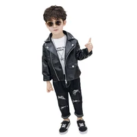 

DRNN1808B8382 New Arrival Boys Motorcycle Leather PU Jacket Kids Motorbike Leather Jacket Children Motorcycle Leather Jacket
