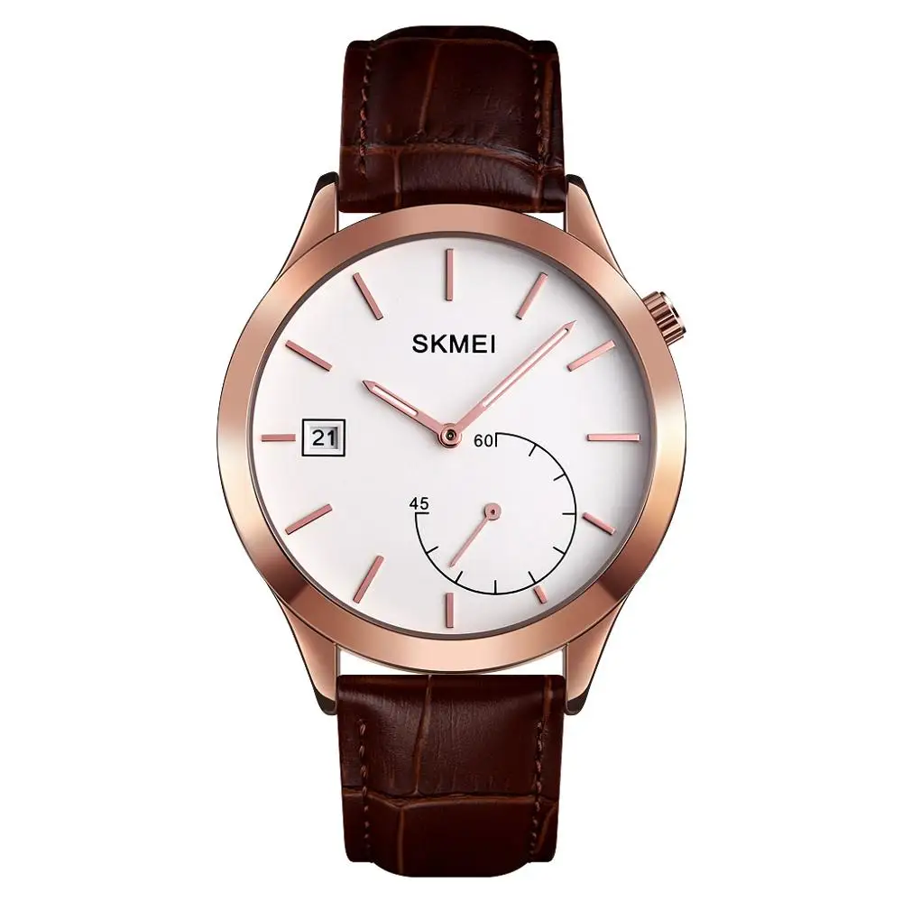 

2020 SKMEI 1581 Wholesale Japan Movement Quartz Analog Watch with Date, Silver