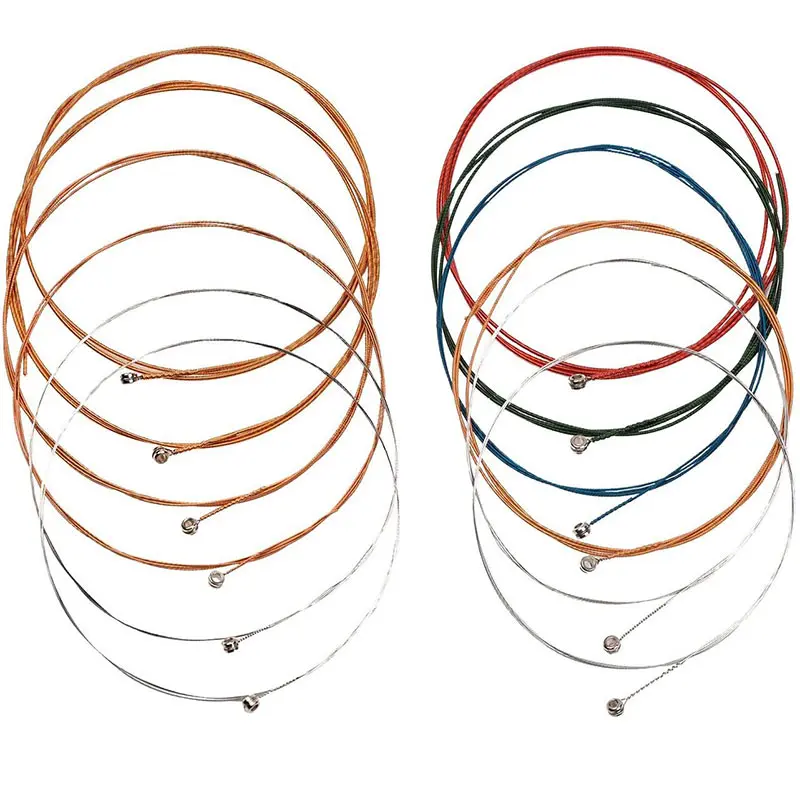 

Factory Selling Directly Musical Instrument Accessories 12 String Acoustic Guitar Strings, Brass/copper/multicolor