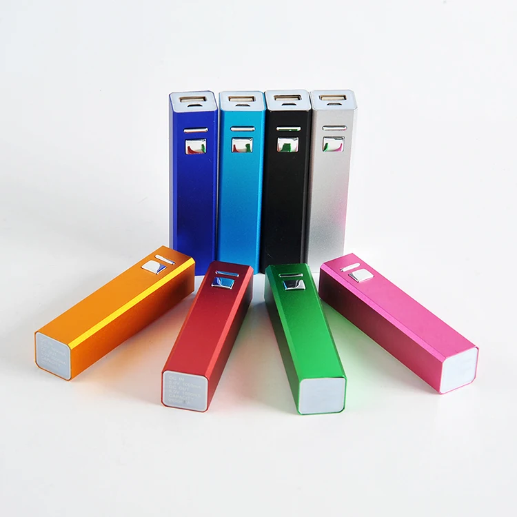 

Promotional Corporate Gifts 2600mAh Square Tube PowerBank Micro USB Metal Power Bank With Custom Logo Print