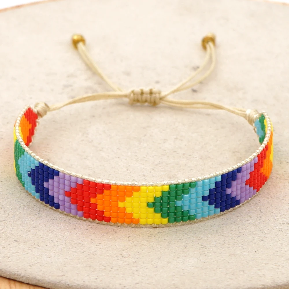 

Go2boho Rainbow Gay Lesbian Arrow Miyuki Beaded Bracelets Jewellery Colorful Beads Friendship 2021 Fashion Bohemian Bracelets