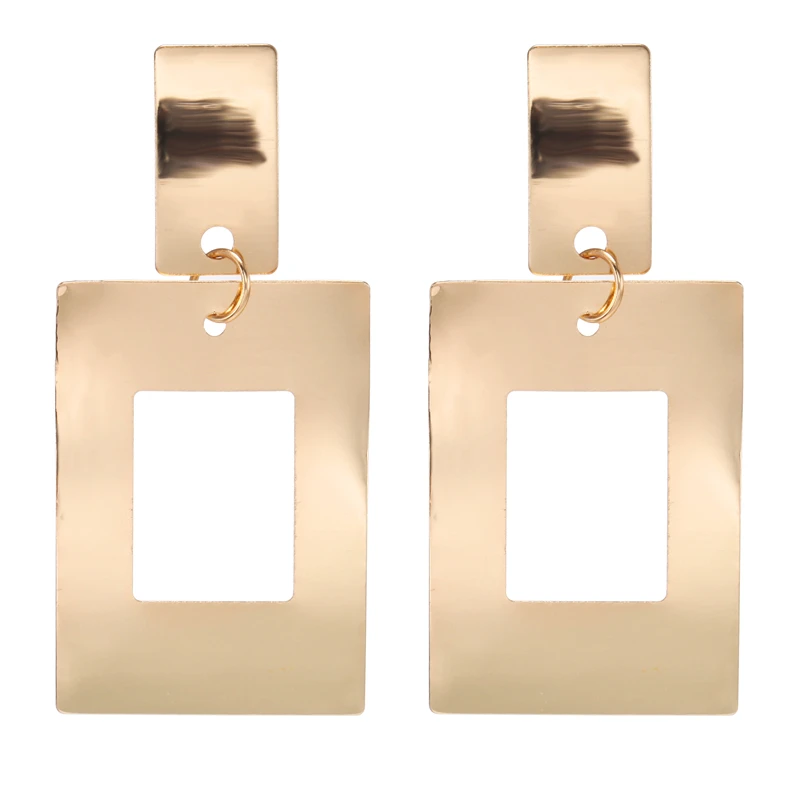 

JuHu Fashion Large Metal Large Smooth Round Handmade Earrings