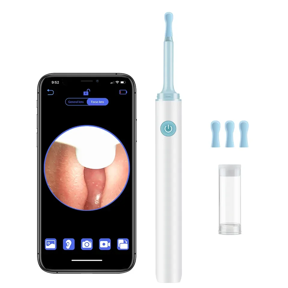 

New 2023 Portable Wifi Ear Cleaner Otoscope Camera Ear Wax Remover Tool Intelligent Electric Visual Ear Cleaner