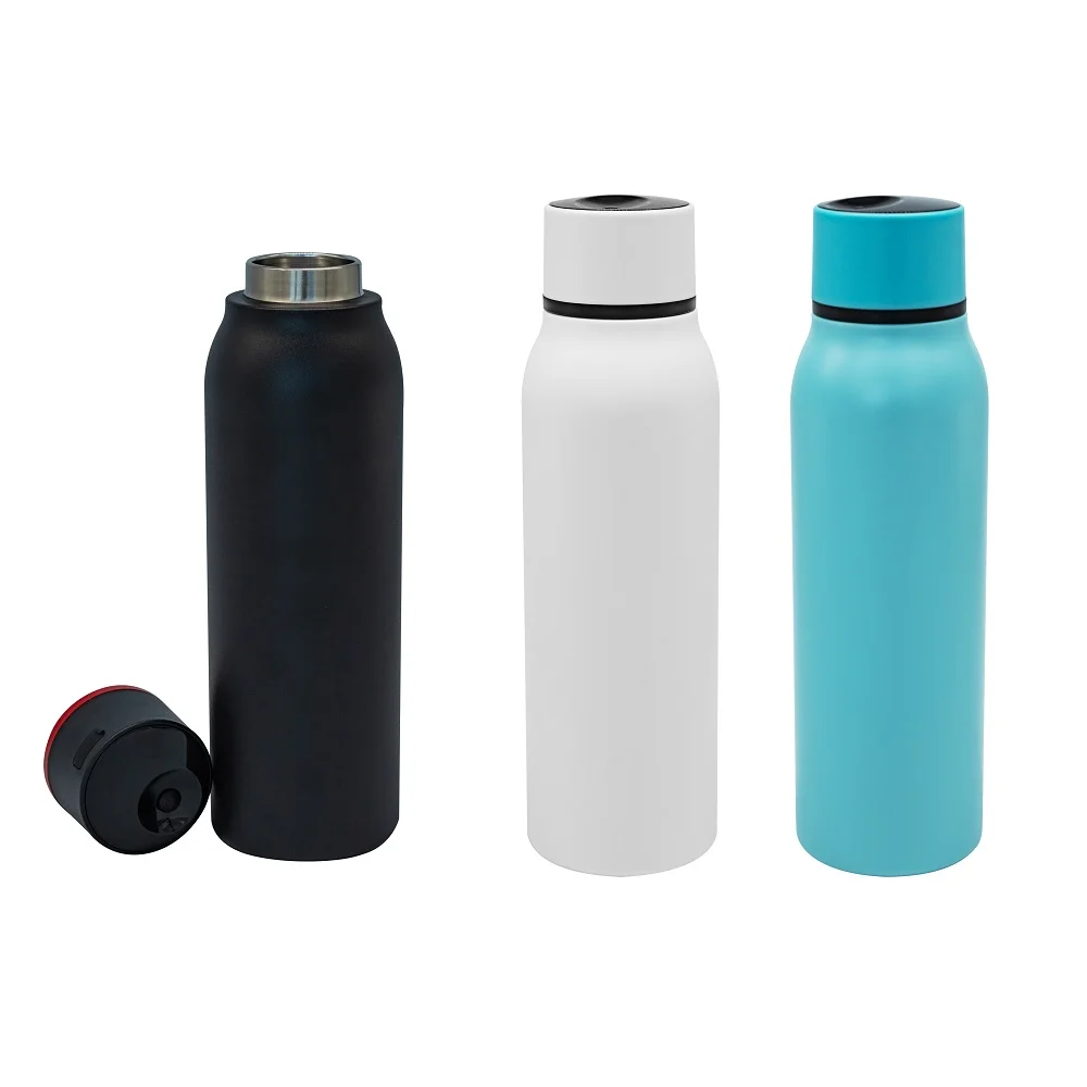 

Free shipping stainless uv water purifier and self cleaning water bottle rechargeable with smart screen