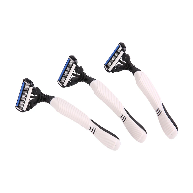 

Men shaving double edge safety razor with replacement blades, Customized