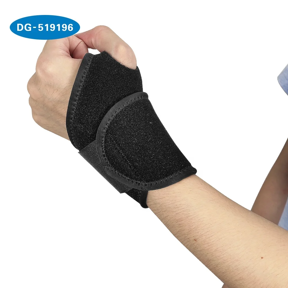 

neoprene compression wrist support brace with thumb loops for carpal tunnel, arthritis, Black