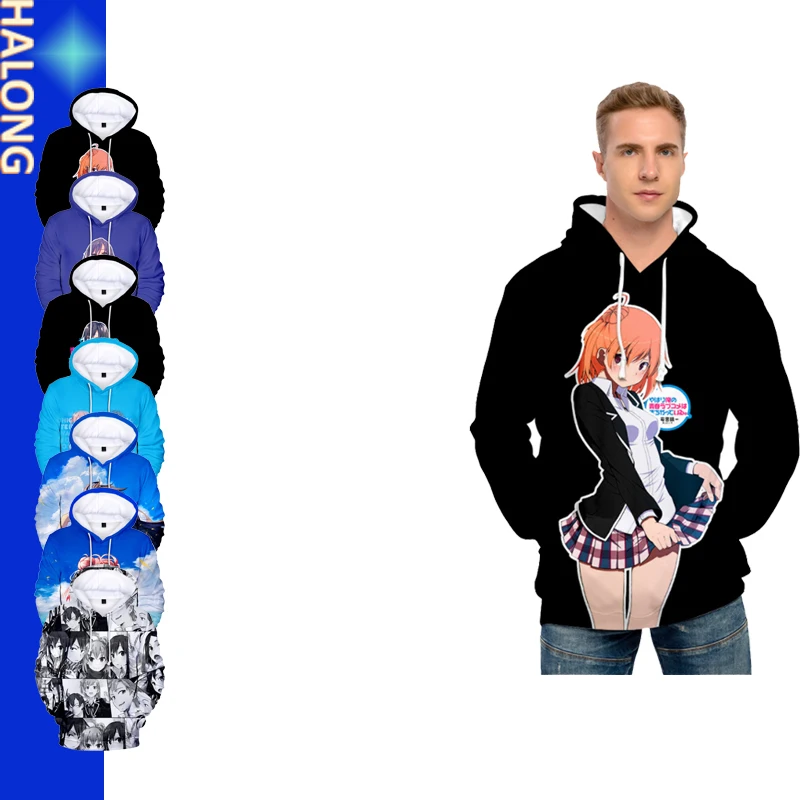 

2021 Custom Japanese Animation Full Body Printed Logo Pure Polyester Custom Hoodies, Customized colors