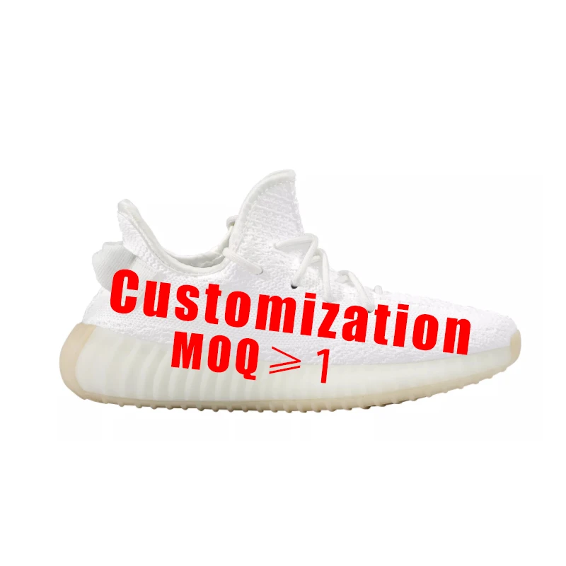 

Wholesale Custom Sneakers Customize Logo Breathable Jogging Shoes Men Cushion Casual Yeezy 350 V2 Running Shoes