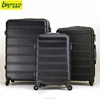 Dongguan supplier 3 pieces ABS Travel luggage hard shell travelling spinner suitcase