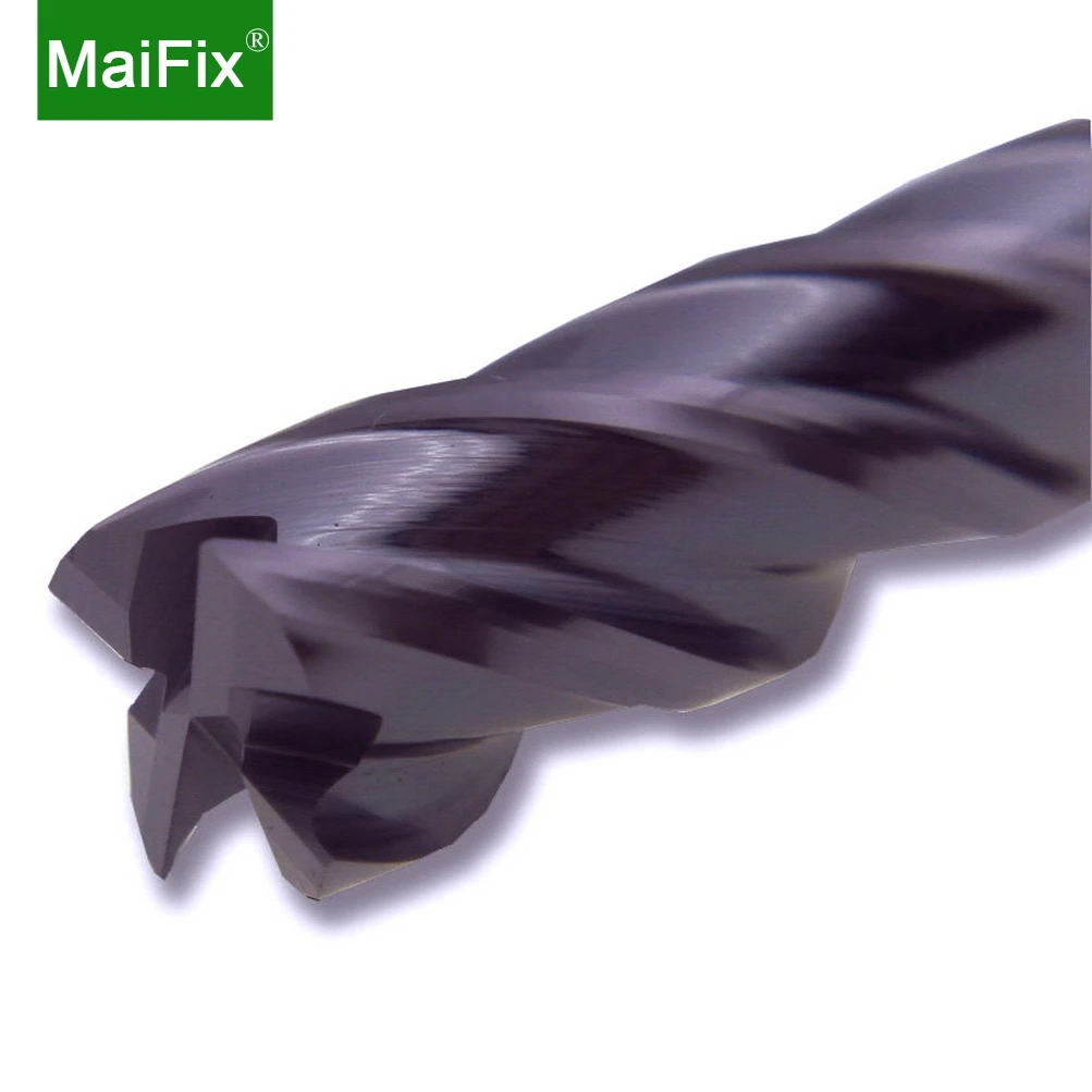 

Maifix 1PCS Lengthen 4 Flute HRC45 Milling Cutter CNC Tool Solid Carbide Rough Cutting End Mill For Metal
