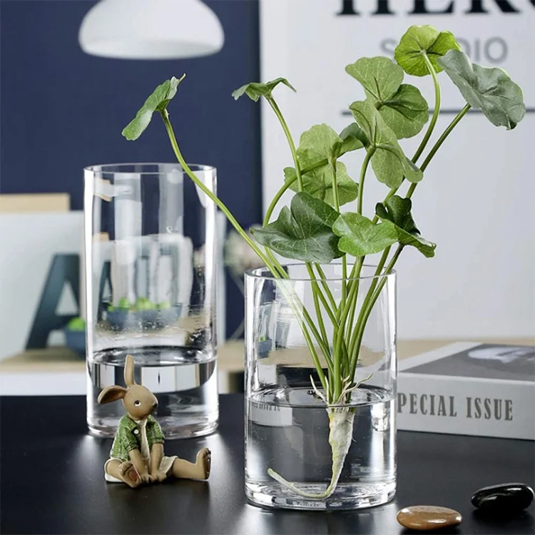 

Hand Blown Wholesale Luxury Modern Nordic Transparent Flower Glass Vase, Clear