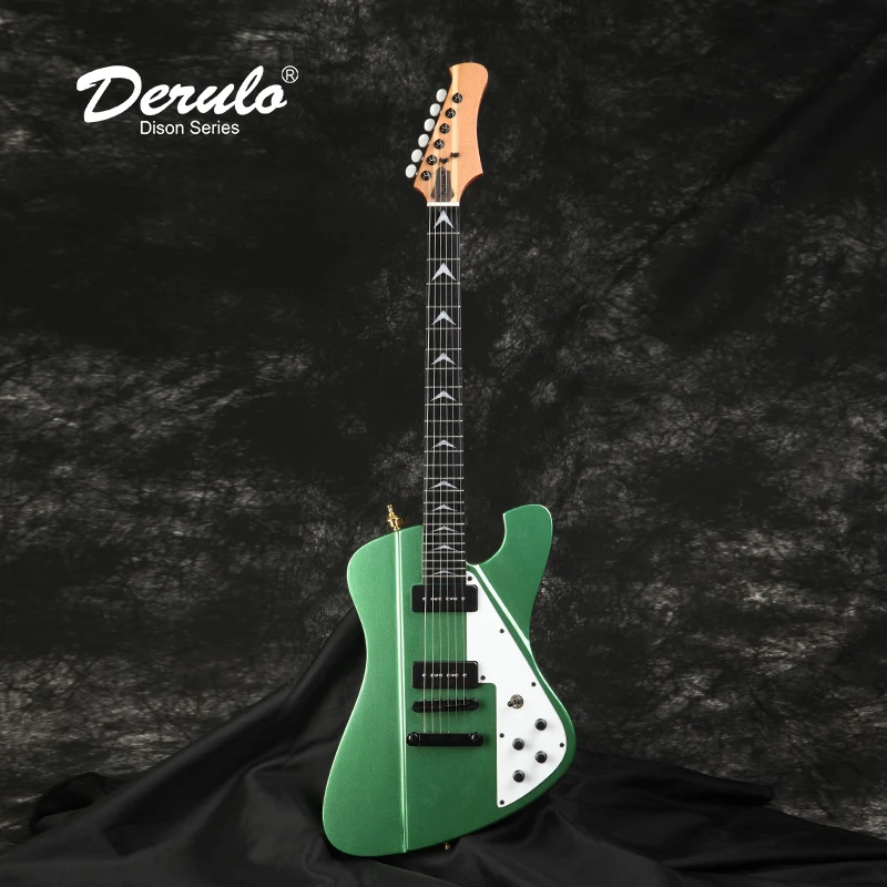 

Derulo Electric Guitar OEM HighQuality 6Srings Electric Guitar GREEN 5Pieces Maple&Mahogany Neck Custombody Factory price