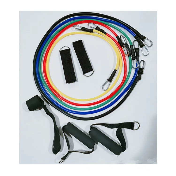 

2020 Hot Product Pull Rope Fitness Yoga Straps 11Pcs Expander Elastic Bands Fitness Bands, Color