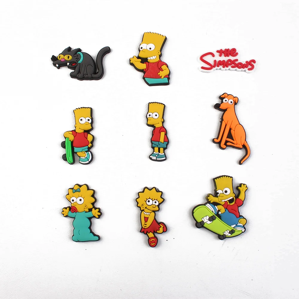 

Amazon custom 2022 new fashion cartoon simpson croc shoe charms decoration designer bad bunny shoe charms for kids, Picture