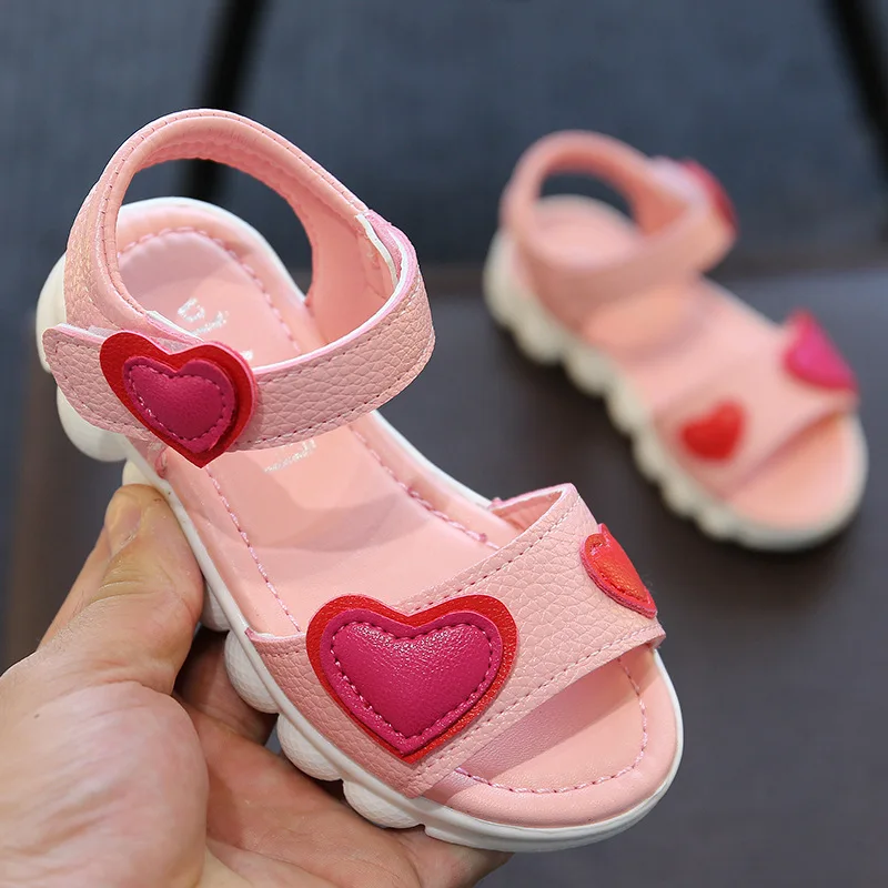 

Girls' Sandals New Summer 2022 Fashion Sandals Open Toe Shoes Love Girls' Casual Sandals