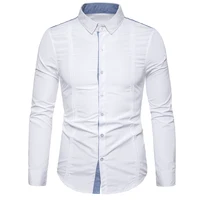 

Hot Sale Wholesale Europe Size Long Sleeve Men's Formal White Shirts Men