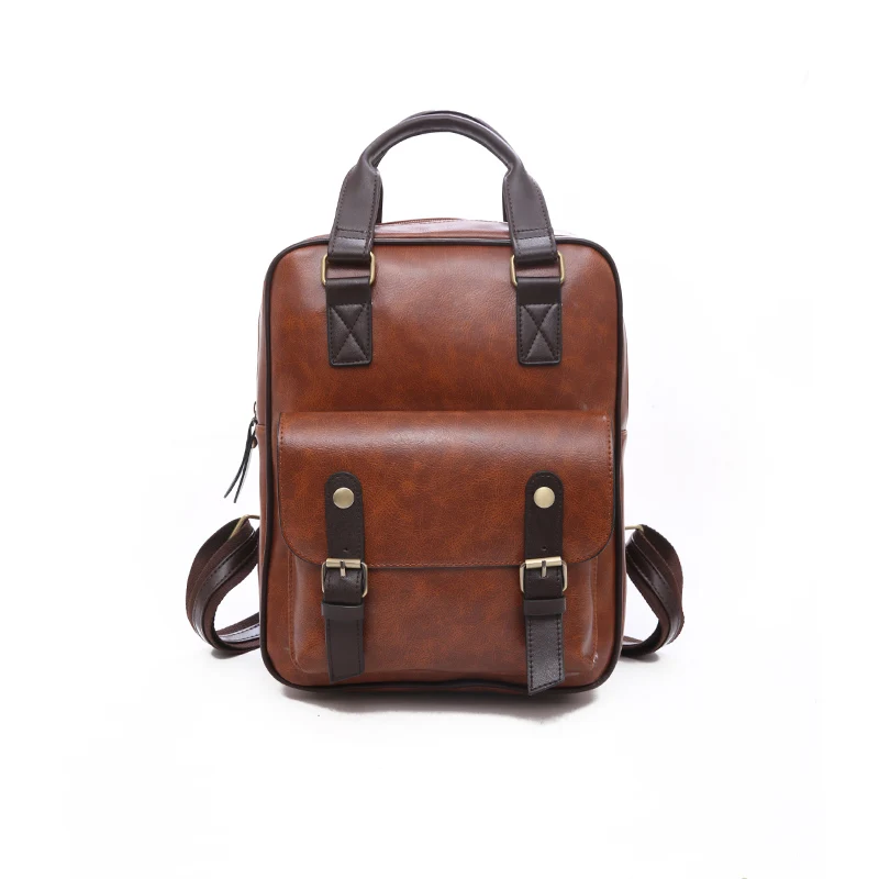 

SP493 wholesale USA style vintage leather square backpack, Multi color