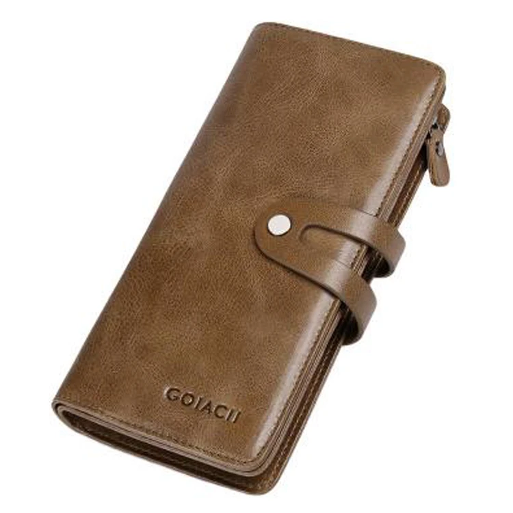 

Factory direct sales Men Genuine Leather Wallet Purse Coin Card Package Handbag with large capacity