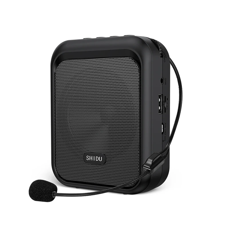 

SHIDU Amazon Hot Selling for Teachers Tour Guides MINI Portable rechargeable wired PA loudspeaker Bluetooth voice amplifier